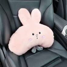 Cute Bunny Lumbar Support Pillow For Car Back Support CushionOffice Desk Chair White Bunny - WhiteBunnyWaistPillow1pcs - View 2