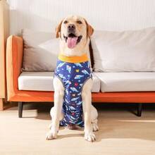 Dog Surgery Recovery Suit Dog Dog Bodysuit Surgical Suit Female Spay Post Healing Neuter After Surgery Suits - 大號(1 件裝)+ 鯊魚 - 查看 6