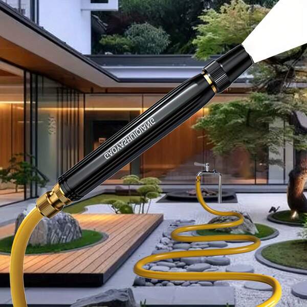 [1PC High Pressure Washer Gun] 1PC High Pressure Power Washer Gun With 360 Degree Rotating Nozzle, Adjustable Spray Patterns, Multi-Purpose Watering, Gardening, Car Washing, And Surface Cleaning Tool, Plastic Material