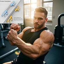 1 件装二合一便携式手臂力量和握力训练器，儿童握力健身器材，手臂锻炼器，家用室内多功能手臂训练工具，适合儿童和成人，增肌塑形设备 - 彩色 - 查看 9