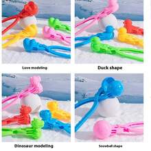 1个加厚大号雪球夹,配有小鸭子、雪人、爱心、恐龙等造型的雪球游戏工具,可用于打雪仗,是冬季、生日和新年礼物的理想之选。 - 彩色 - 查看 2