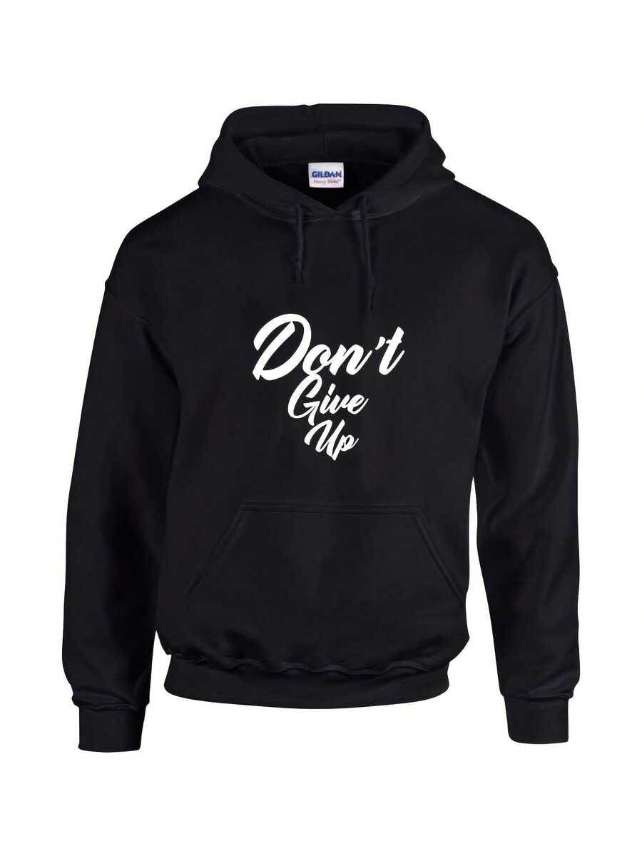 COOL GRAPHIC HOODIE, Don't G Up, Make A Statet With This Inspirational And Comfortable Hoodie Encourage Yours,Autumn/Winter Hoodie Autumn Set - 款式25 - 查看 1