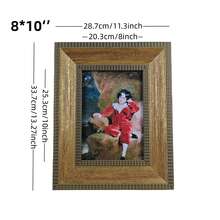 1 ramă foto vintage aurie învechită, montabilă pe masă sau pe perete, potrivită pentru fotografii de 6/7/8/10 inci, potrivită pentru dormitor, sufragerie - Aur pătat - Vizualizare 8