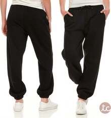 Sweatpants Women - Closed Cinch Bottom Fleece Lounge Womens Plus Size Joggers - White - View 10