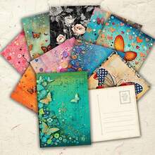 20 بطاقة بريدية قابلة للكتابة بموضوع الفراشة الإبداعي، بطاقات ذات رسومات يدوية ملونة بنمط الفراشة والزهور، قرطاسية أنيقة للرسائل والتهاني والألبومات الفنية وبطاقات التهنئة DIY، مجموعة هدايا بتصاميم فاخرة لتلبية احتياجات متنوعة