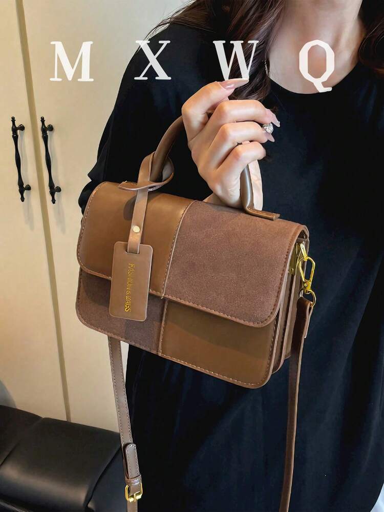 新ファッション 女性用 幾何学柄チェス盤スプリット クロスボディ