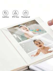 Inch Linen Self-Adhesive Window Album - 20 Sheets (40 Pages) Suitable For Baby Keepsake Albums, Child Development Yearbooks, Family Albums, Graduation Commemorative Books, Wedding Albums, Travel Albums, Ticket Stub Keepsakes. Beige - Multicolor - View 9
