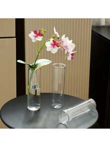 1/4/810 peças, Vasos cilíndricos de plástico transparente, Suportes para rosas individuais, Ornamentos de mesa delicados e artesanais para casamentos, Decorações de festa, Arranjos de mesa estéticos para casa, Adequados para casamentos, festas, Natal, Dia de Ação de Graças, Dia dos Namorados