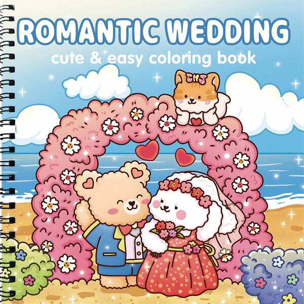 1 pièce (MARIAGE ROMANTIQUE) Livre de coloriage anti-stress de bandes dessinées, CoCo Noël > Décoration, Jouets, Livre d'images, Livre de couleurs en cuir premium doux, Motif simple et audacieux, Facile à concevoir, Mettant en scène des scènes de la vie, Très adapté pour les cadeaux de Noël, Halloween et vacances, Convient pour offrir à des amis, à la famille et à des collègues, Relaxant le corps et l'esprit, Soulageant le stress