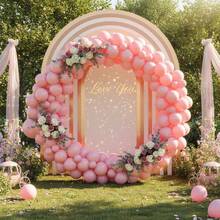 147 Pieces (1 Set) Maca Pink Party Decoration Balloons Of Different Sizes, Balloon Garland Arch Set, Unique Exploding Star Shaped Balloons, DIY Balloon Tree, Balloon Arch, Birthday, Wedding, Valentine's Day, Holiday Party Decoration, Christmas And New Year Decoration, Wedding Balloon Bouquet, Balloon Set - Multicolor - View 5