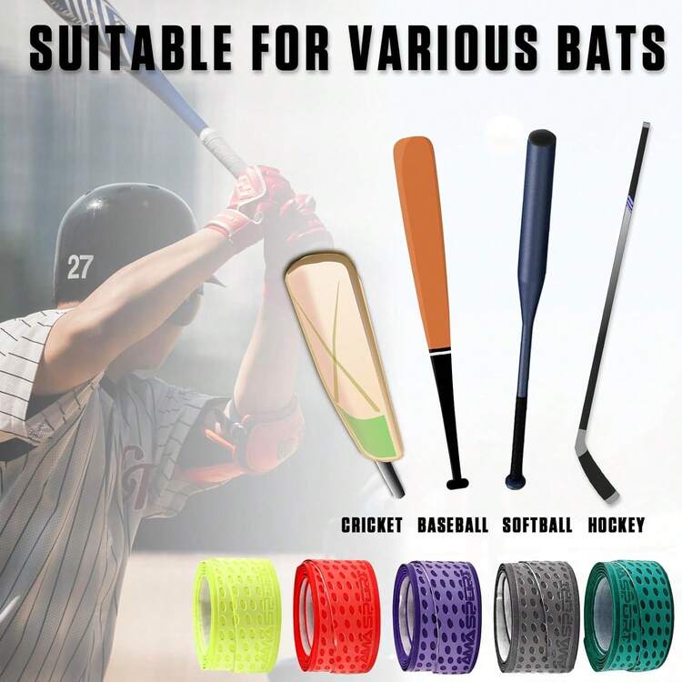 Cinta de agarre para bate de béisbol y sóftbol – Cinta antideslizante de agarre para bate de béisbol de 1,1 mm para rendimiento profesional – Reemplazo ideal - Verde oscuro - Añade 12