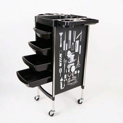 4 Drawer Salon Hairdresser Trolley Beauty Barber For Use In Hairdressing Tools, Tattoo Supplies, Salon Maintenance - Locks And Key Systems
