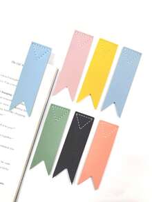 1件定制韩国PU皮革书套，个性化书签，简约纯色笔记本皮套，可替换封面，家用办公两用，办公装饰 - 彩色 - 查看 12