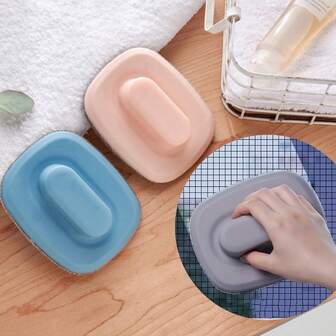 双面窗纱清洁刷，带人体工学手柄 - 扁平多功能网状清洁刷，便携式宠物毛发去除器，适用于沙发、墙壁等清洁，手持式干湿两用清洁刷，家用纱窗清洁刷