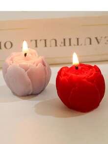 4支装花苞香氛蜡烛套装，无烟蜡烛，迷你蜡烛，2支随机颜色，造型礼品，氛围装饰，婚礼装饰，家居装饰，客厅装饰，桌面摆件，摄影道具，礼物，派对装饰，可爱蜡烛，生日装饰，蜡烛，蜡烛，女士礼物，家居装饰蜡烛，冬季礼物 - 查看 4