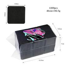 Toallitas de pegamento para pestañas sin pelusa para decoración de uñas en caja, removedor de esmalte de Gel de papel, pegamento limpio, almohadillas de algodón, Herramientas de limpieza de belleza, 1080 Uds. - 1200 empaquetado negro - Ver 2
