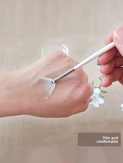 4/20 فرشاة جمالية على شكل مروحة مصنوعة من حمض الجليكوليك، أداة لتطبيق الزيوت العطرية والسيروم، فرشاة ناعمة الشعيرات لأقنعة الوجه للعناية بالبشرة، جملة، شعيرات نايلون، مقبض من البلاستيك ABS، مثالية لأنواع البشرة المختلطة والخفيفة، أدوات العناية بالبشرة | فرش على شكل مروحة. هدايا عيد الميلاد، هدايا ، هدايا رأس السنة الجديدة، Y2k