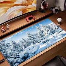 1个装鼠标垫 游戏电脑 新款定制家用键盘垫 鼠标垫 桌垫 笔记本电脑地毯 防滑鼠标垫 森林雪景 - 彩色 - 查看 18