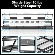 Under Desk Cable Management Trays 2 Pack Metal Cable Tray Under Desk Cord Management Rack Wire Tray Desk Cable Organizer 34in Cable Basket 2X L17 W4.1 H4.7in Black - Black - View 4