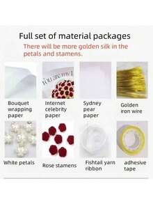 21/33 باقة وردة عيد الحب DIY، وردات اللؤلؤ، عبوة مواد DIY يدوية، وردات يدوية بسيطة للحمل، هدايا إبداعية لعيد الحب، باقات زهور للحمل في الأعراس، هدايا عيد ميلاد، ديكور زهور اصطناعية