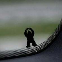 Tiny Bigfoot Heart Hands Vinyl Decal: Sasquatch Hidden Car Sticker,Car Rearview Mirror Stickers - Car Accessories - One-size - View 7