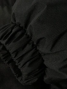 Men's Winter Fleece Lined Casual Jacket, Fashionable And Versatile With Side Pockets, Windproof Cuffs, Comfortable And Soft Lining, Stand Collar With Hood - màu đen - Xem 5