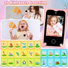 2.8英寸触屏独角兽主题儿童智能手机，双摄像头，32GB存储空间，内置教育游戏和音乐播放器，是送给3-9岁女孩的完美圣诞节/生日礼物。