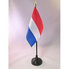 BANDERA de MESA de los PAÍSES BAJOS 15x10cm - BANDERINA de DESPACHO NEERLANDESA 10 x 15 cm punta dorada - AZ FLAG(default) - Tipo 1 - Ver 2