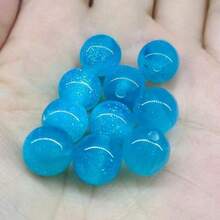 16mm 10pcs Glossy Cat Eye Resin Beads - Galaxy Mermaid Subtle Sparkle Resin Round Beads, Smooth Beads Suitable For DIY Jewelry Making - Unisex Accessories - Multicolor - View 15