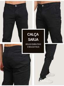 Men's Twill Pants Kit Men's Pants With Lycra Elastane - BLACK - BEIGE - View 4