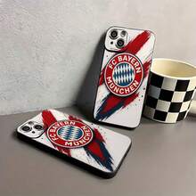 Funda para móvil con el logo del FC Bayern München, compatible con teléfonos ,  17,  16 Pro Max,  15 Pro Max,  13 y  12. Fabricada en TPU, ofrece protección contra golpes y caídas. Ideal para aficionados al deporte, como regalo para amigos y familiares, y para ocasiones especiales como cumpleaños y partidos. - Negro - Ver 6
