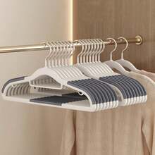 20 pièces de cintres courts gris aléatoires antidérapants, accessoire ménager essentiel