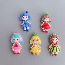 11pcs Mixed Sweet & Cool Girl Flat Back Scrapbooking Stickers, Buttons, Earrings, Hair Accessories DIY Craft Decorative Sticker Pieces (Jewelry Making For Adults Aged 14+) - Multicolor - View 5