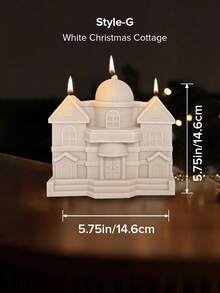 1 pieza Paquete de velas navideñas hechas a mano, que incluye campana, árbol de Navidad giratorio, copos de nieve, hombre de jengibre, alce, castillo, cascanueces, vela decorativa para ambiente, decoración de habitación, regalos de Halloween, regalos de Navidad, regalos para mejores amigos, regalos de graduación, regalos de cumpleaños, regalos de boda, regalos del Día de la Madre, regalos para amantes, regalos para mujeres, niñas, regalos de boda, recuerdos de boda, decoración del hogar, decoraciones de cumpleaños, aroma a pera inglesa y freesia, decoraciones navideñas