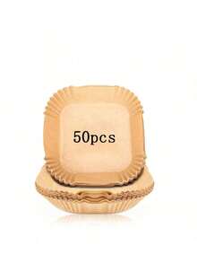 100 件一次性空气炸锅、纸质空气炸锅内胆、纸质篮碗、烤盘、烤箱配件、烘焙工具、厨房小工具、厨房配件