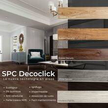 DECOPVC Piso SPC Decoclick – 11 Piezas de 18.3 x 122 cm – Instalación Click sin pegamento – Ideal para interiores – Resistente al agua y tráfico pesado – Acabados en madera, roble y pino - Madera de arce 2837 - Ver 5
