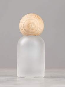 1个高档圆形木纹30毫升/50毫升可灌装防漏可重复使用便携旅行香水瓶