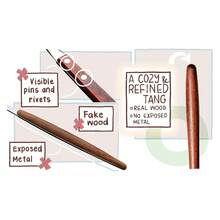 Luxury Wooden-Handled Metal Cutlery Set (3 Pieces) - Multicolor - View 7