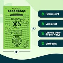 The Original PoopBags Single Bulk Roll Of 300 USDA Certified Biobased Poop Bags 8x13 300 Total Count Durable Leak Resistant Green 300 Bags - As Pic - View 2