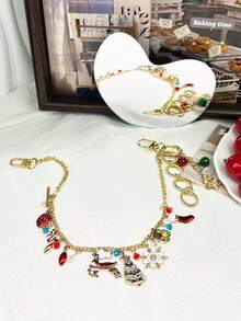 圣诞装饰品 圣诞装饰 圣诞树 圣诞老人 包包链吊坠 圣诞首饰链 麋鹿袜子雪人钥匙扣 手机配件 - 彩色 - 查看 18