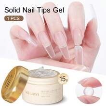 XEIJAYI 15g Solid Nail Sticker Gel Solid Sticker Nail Sticker Adhesive Glue Sticker Super Sticky UV Gel Nail Art Quick Dry Strong Adhesive Fake Nail Sticker Acrylic Glue