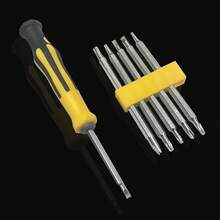 12-In-1 Precision Screwdriver Set, Suitable For Smartphones And Tablets - Durable Carbon Steel Repair Tools With Flat Head Bits, Yellow And Black Handles, Compatible With Y-Shape, U-Shape, Triangle, Cross And Flat Head Screws, Smartphone Repair Kit - [7-piece Set] 12-in-1 Screwdriver - View 7