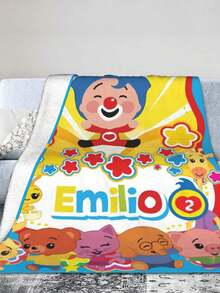 Plim Plim Anime Flannel Blanket For Girls Boys Anime Gifts Throw Blanket Cozy Plush Flannel Fleece Print Blankets Double-Layer Blanket Lightweight Fuzzy For Bed Decor - 黑色 - 查看 4