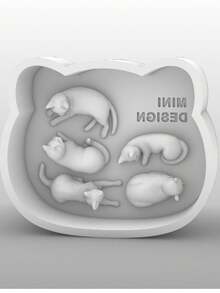 3D猫咪树脂浇铸模具、硅胶模具配件、树脂液体模具、树脂钥匙扣硅胶模具、树脂模具 - 矽膠 - 查看 1