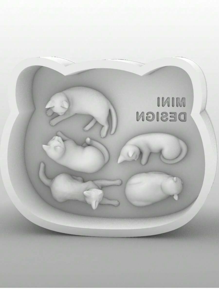 3D猫咪树脂浇铸模具、硅胶模具配件、树脂液体模具、树脂钥匙扣硅胶模具、树脂模具 - 矽膠 - 查看 1