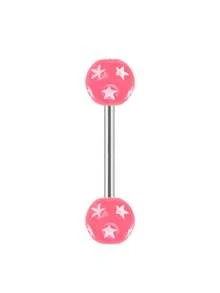 1pc Personalized Football Star Tongue Piercing Jewelry For Women