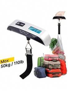 Timbangan Elektronik Portabel, Layar LCD, Berat Maksimum 110 lbs/50 kg, Cocok untuk Koper, Tas Perjalanan, Kapasitas Timbangan - MultiWarna - View 3