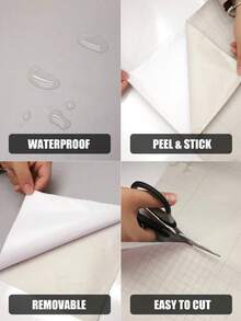 1 Roll Of Self-Adhesive Wallpaper Roll, White Texture Matte Finish, Washable Removable Home Decoration Wallpaper, Art Wall, Used For Room Walls, Kitchen Countertops, Cabinets, Furniture Renovation, Room Decoration Decoration Wallpaper, Bohemian Style