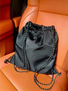 新しいジムバッグ、アウトドアスポーツやフィットネス用の巾着バッグ、バスケットボール、バレーボール、サッカーボールバッグ、通勤用やカジュアルな巾着バックパック。 - ブラック - チェックする 2