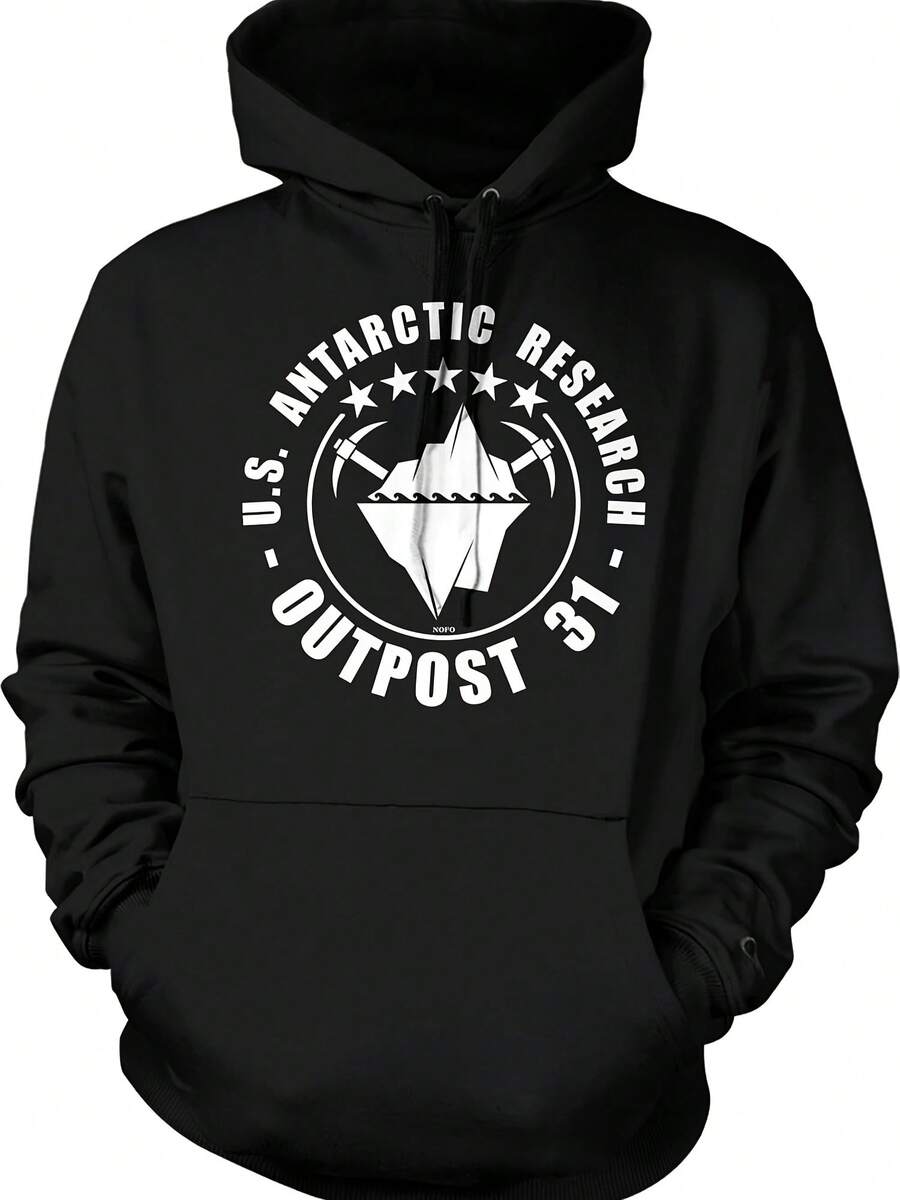 Outpost 31 US Antarctic Research Hooded Sweatshirt, HOOD01331,Autumn/Winter Hoodie Autumn Set - 款式27 - 查看 1